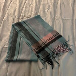 Cashmere Scarf Peck and Peck  Pink and Blue